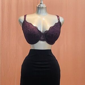 Danskin Deep Plum Lace Underwire Bra-Set of 3